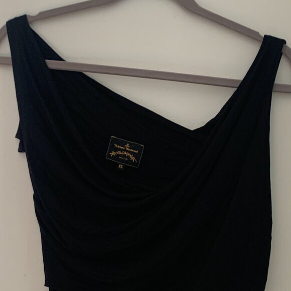 Vivienne Westwood Anglomania Black Asymmetric Drape Dress - Picture 5 of 8